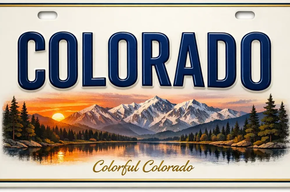 Colorado solar license plate