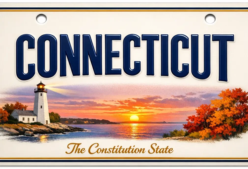 Connecticut solar license plate