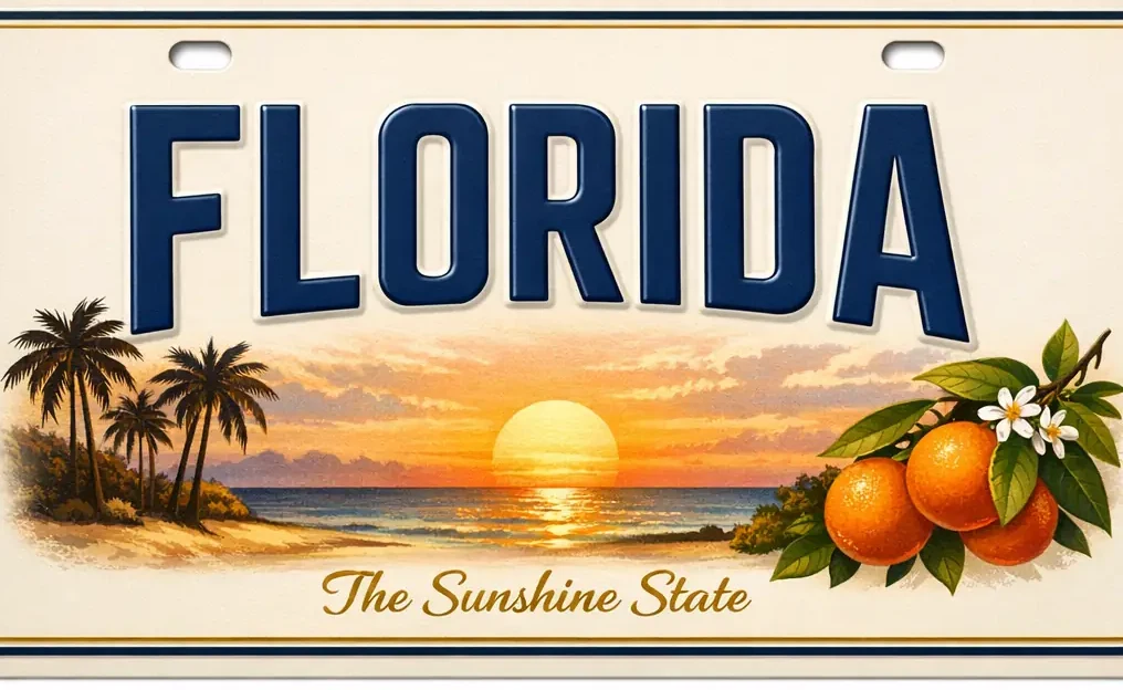 Florida solar license plate