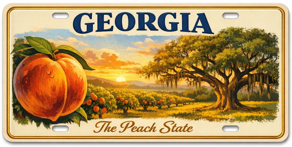 Georgia solar license plate