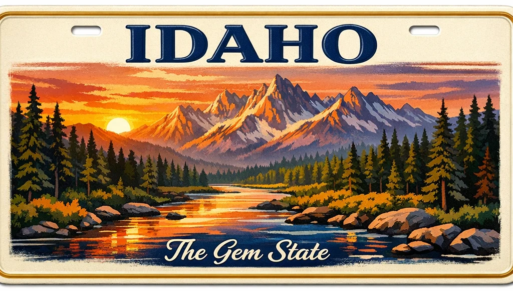 Idaho solar license plate