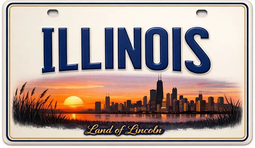 Illinois solar license plate