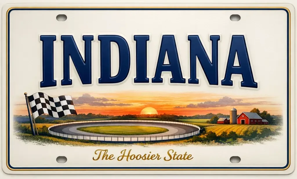 Indiana solar license plate