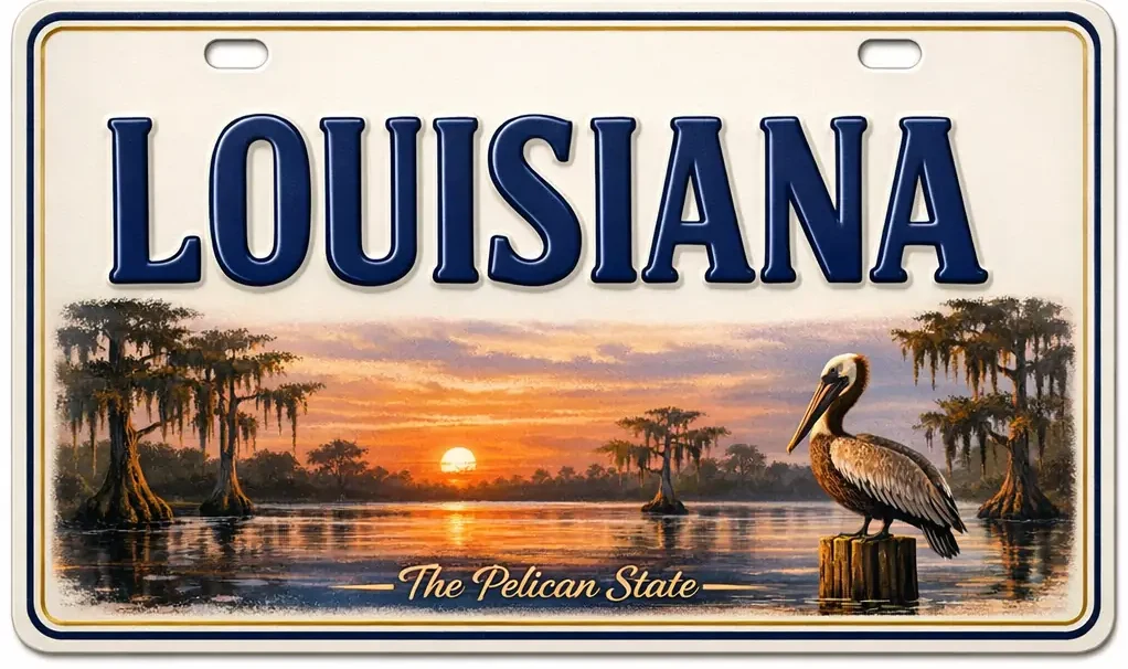 Louisiana solar license plate
