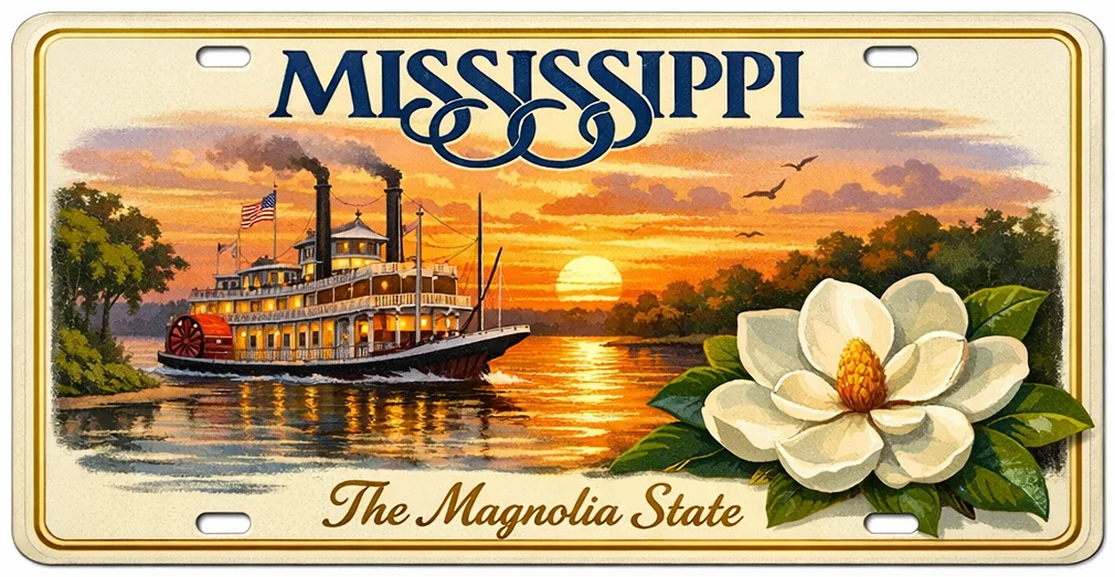Mississippi solar license plate