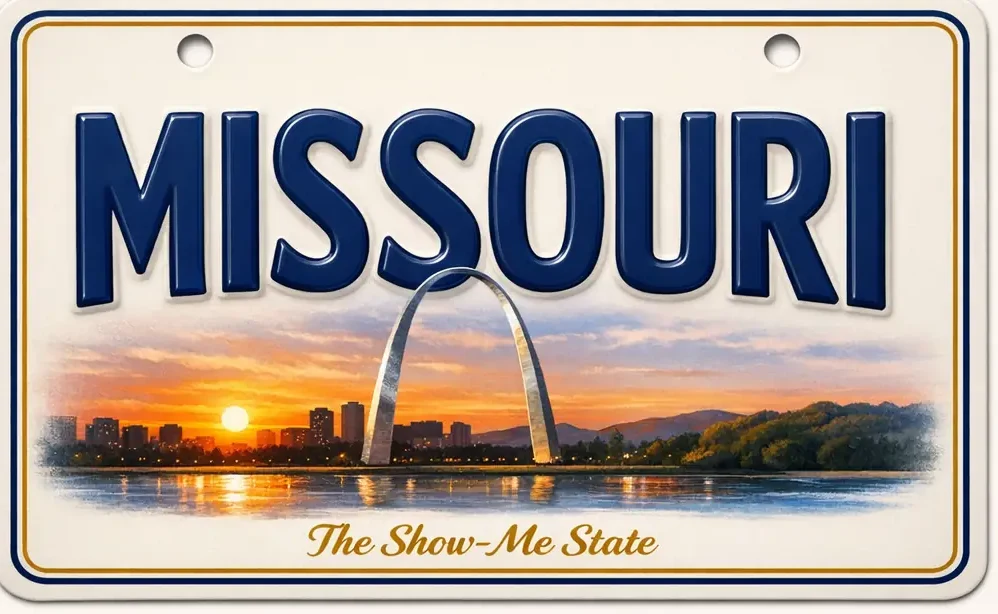 Missouri solar license plate