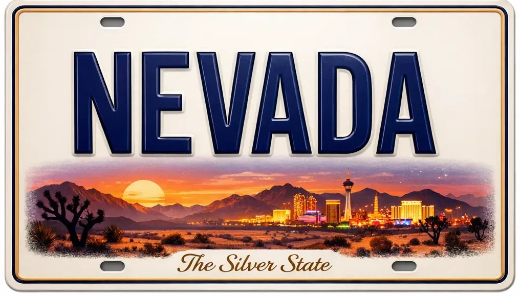 Nevada solar license plate