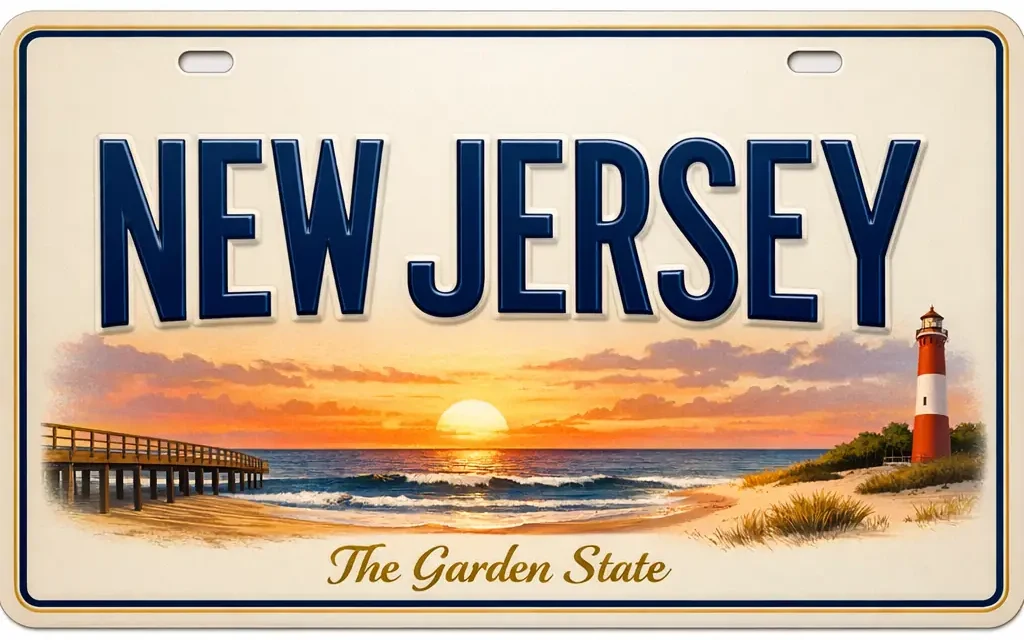 New Jersey solar license plate