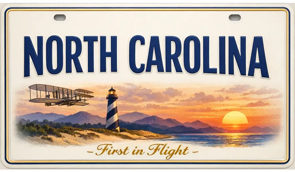 North Carolina solar license plate