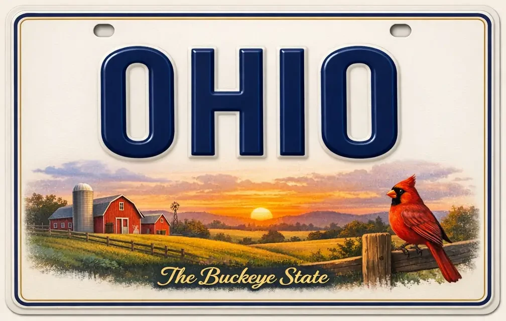 Ohio solar license plate