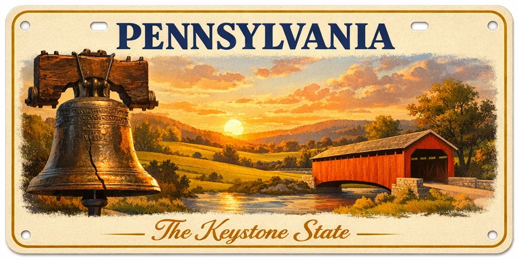 Pennsylvania solar license plate