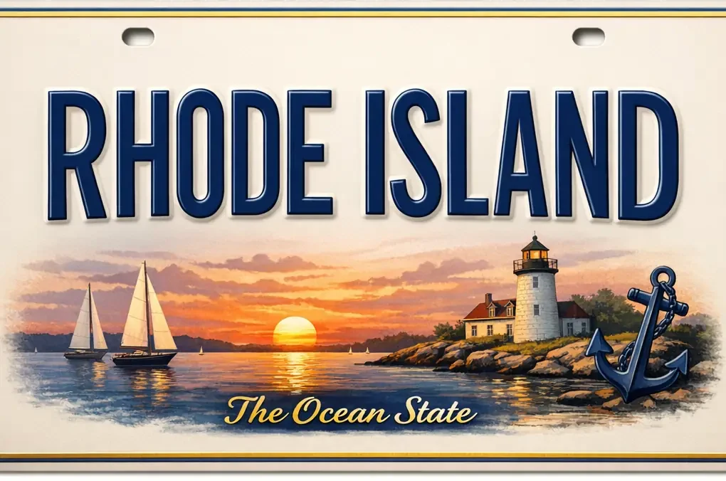 Rhode Island solar license plate