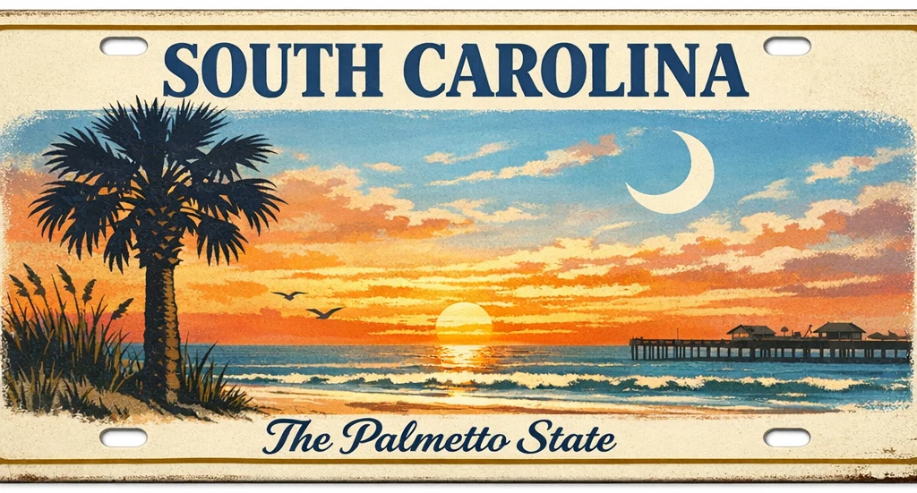 South Carolina solar license plate