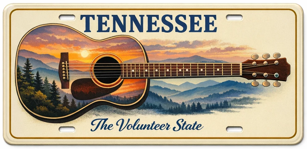 Tennessee solar license plate