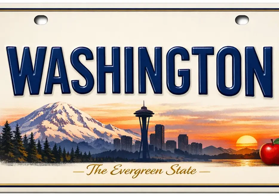 Washington solar license plate